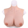 CrossGearX Buste seins réalistes Coton Col haut Bonnet C